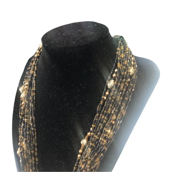 Multi Strand Beaded Necklace - Picture 2 of 4